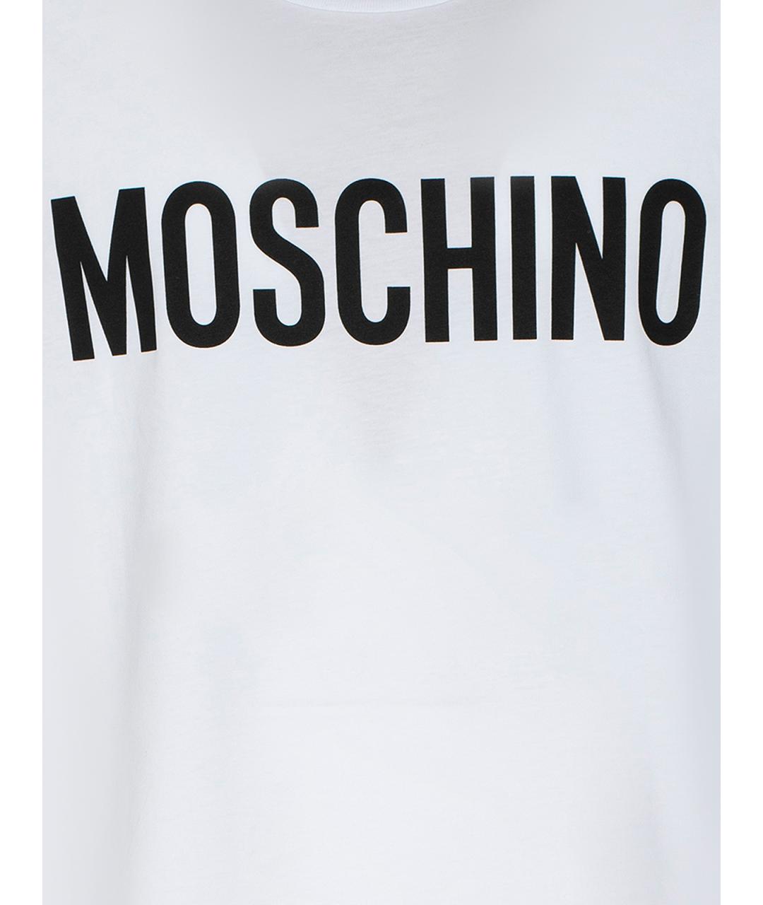 MOSCHINO Белая хлопковая футболка, фото 4