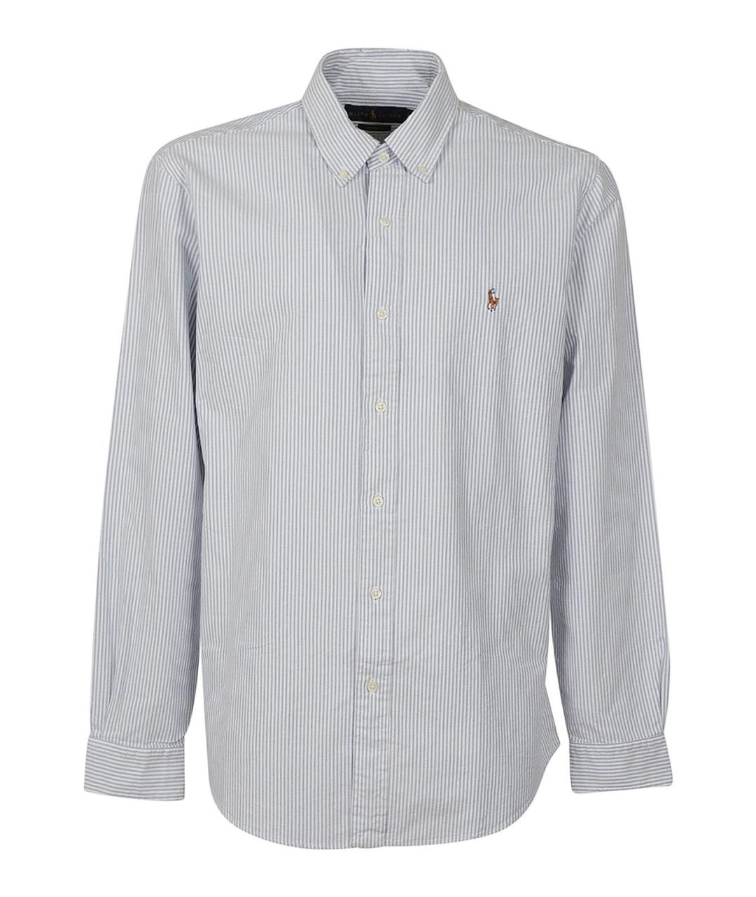 POLO RALPH LAUREN Синяя хлопковая классическая рубашка, фото 1
