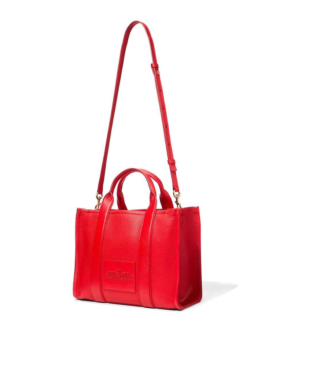MARC JACOBS Красная кожаная сумка тоут, фото 3