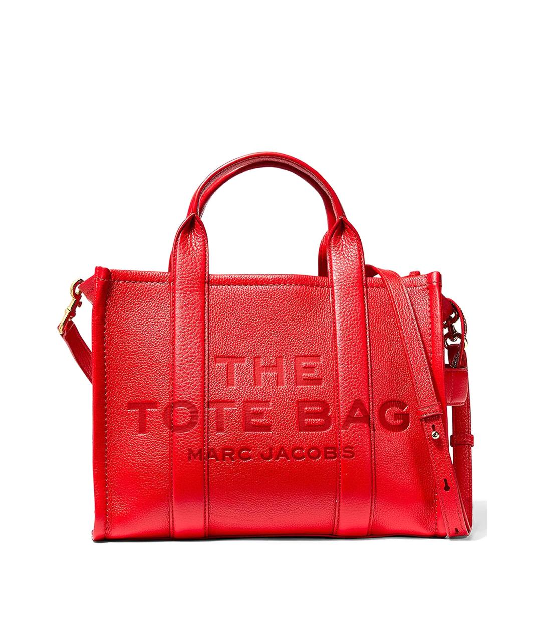 MARC JACOBS Красная кожаная сумка тоут, фото 1