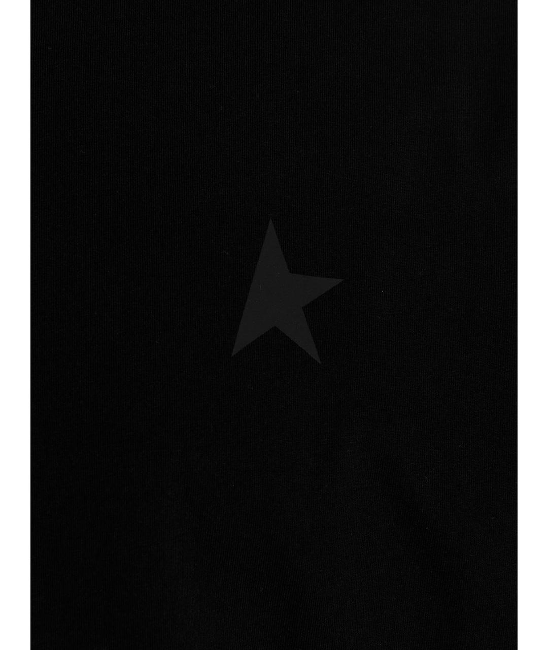 GOLDEN GOOSE Черная хлопковая футболка, фото 4