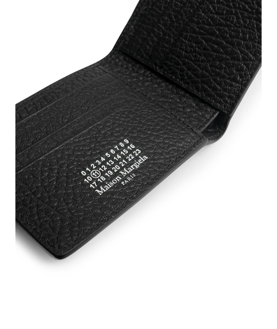 MAISON MARGIELA Черный кожаный кошелек, фото 4