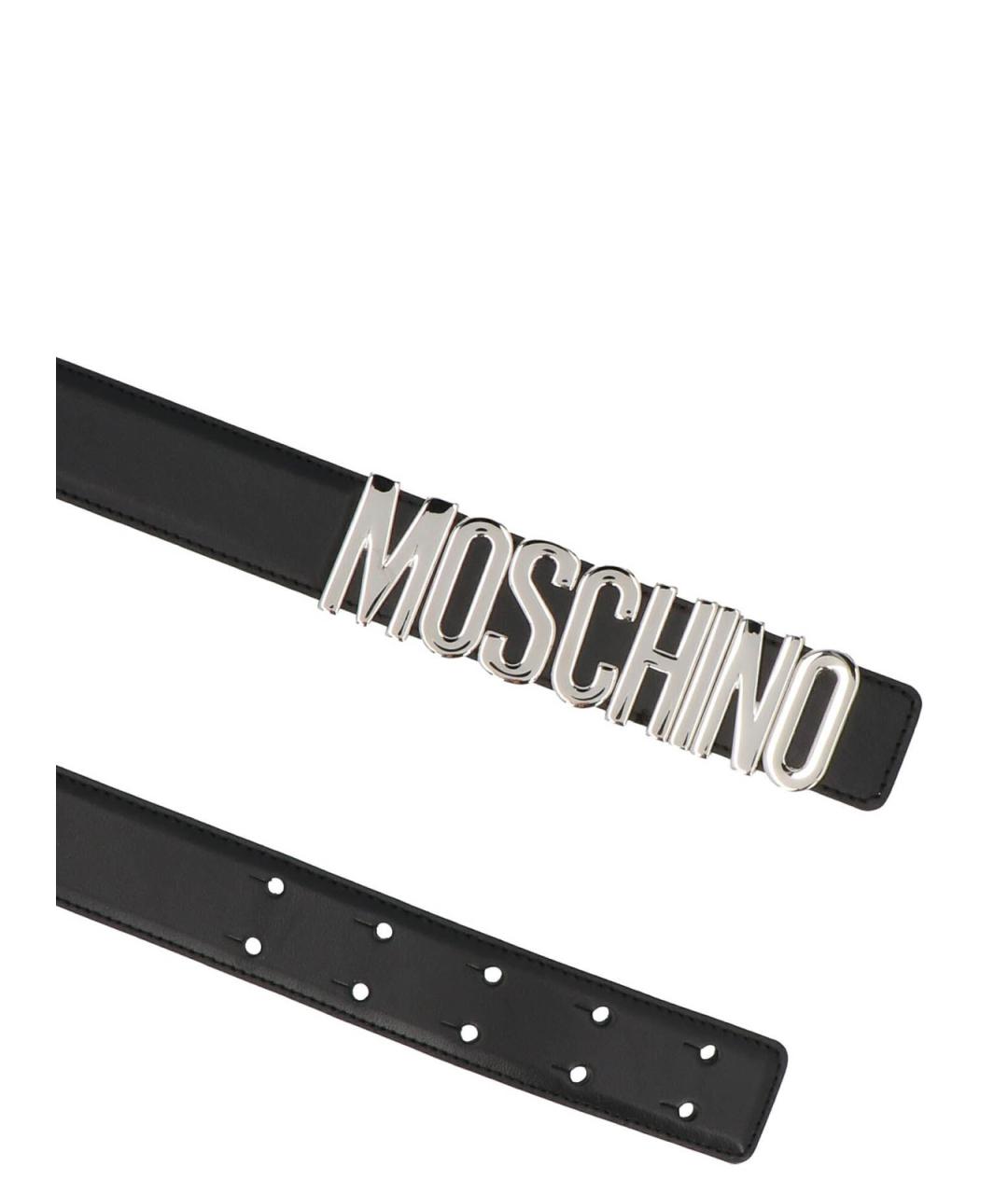 MOSCHINO Черный кожаный ремень, фото 2