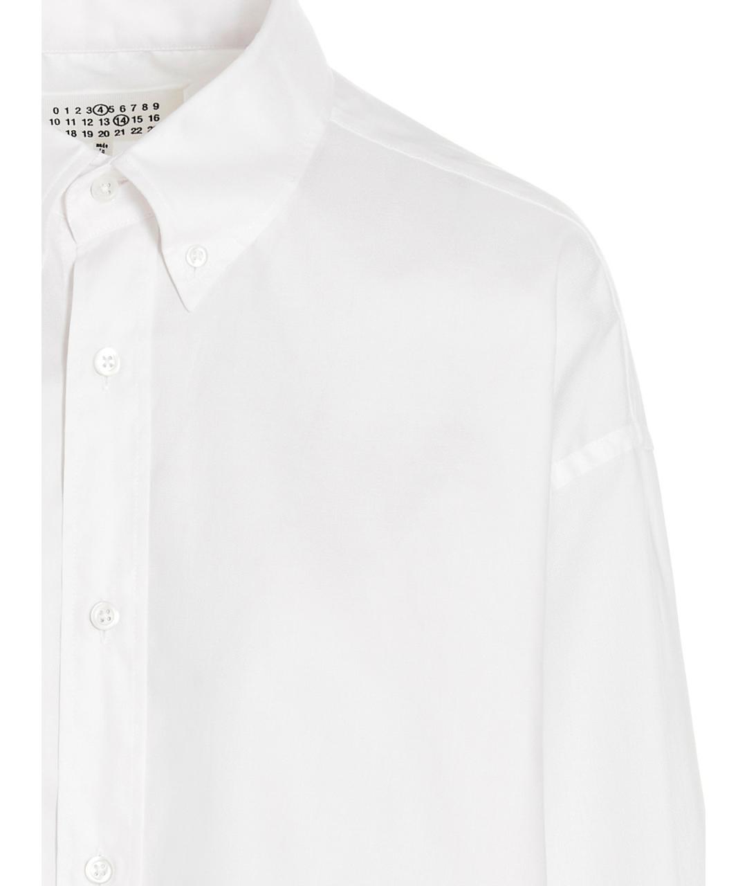 MAISON MARGIELA Белая хлопковая кэжуал рубашка, фото 3