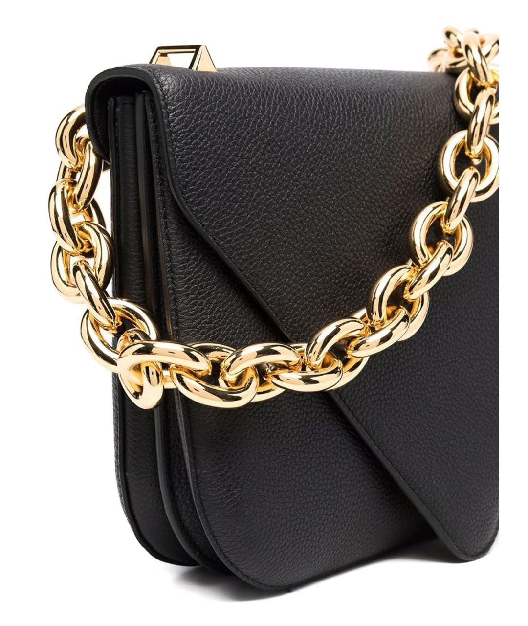 BOTTEGA VENETA Черная кожаная сумка через плечо, фото 3