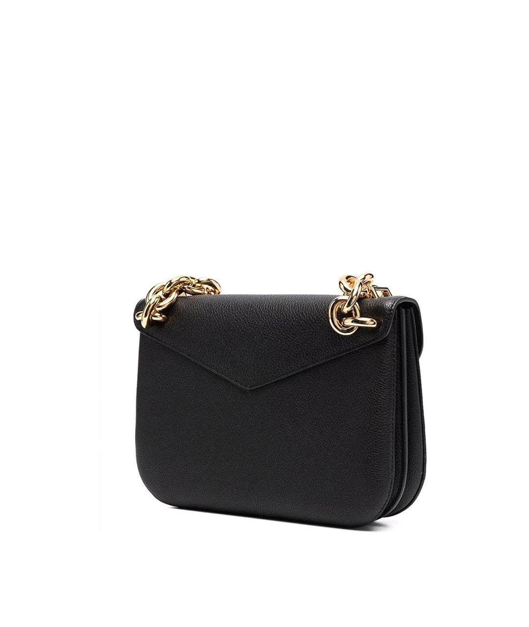 BOTTEGA VENETA Черная кожаная сумка через плечо, фото 2