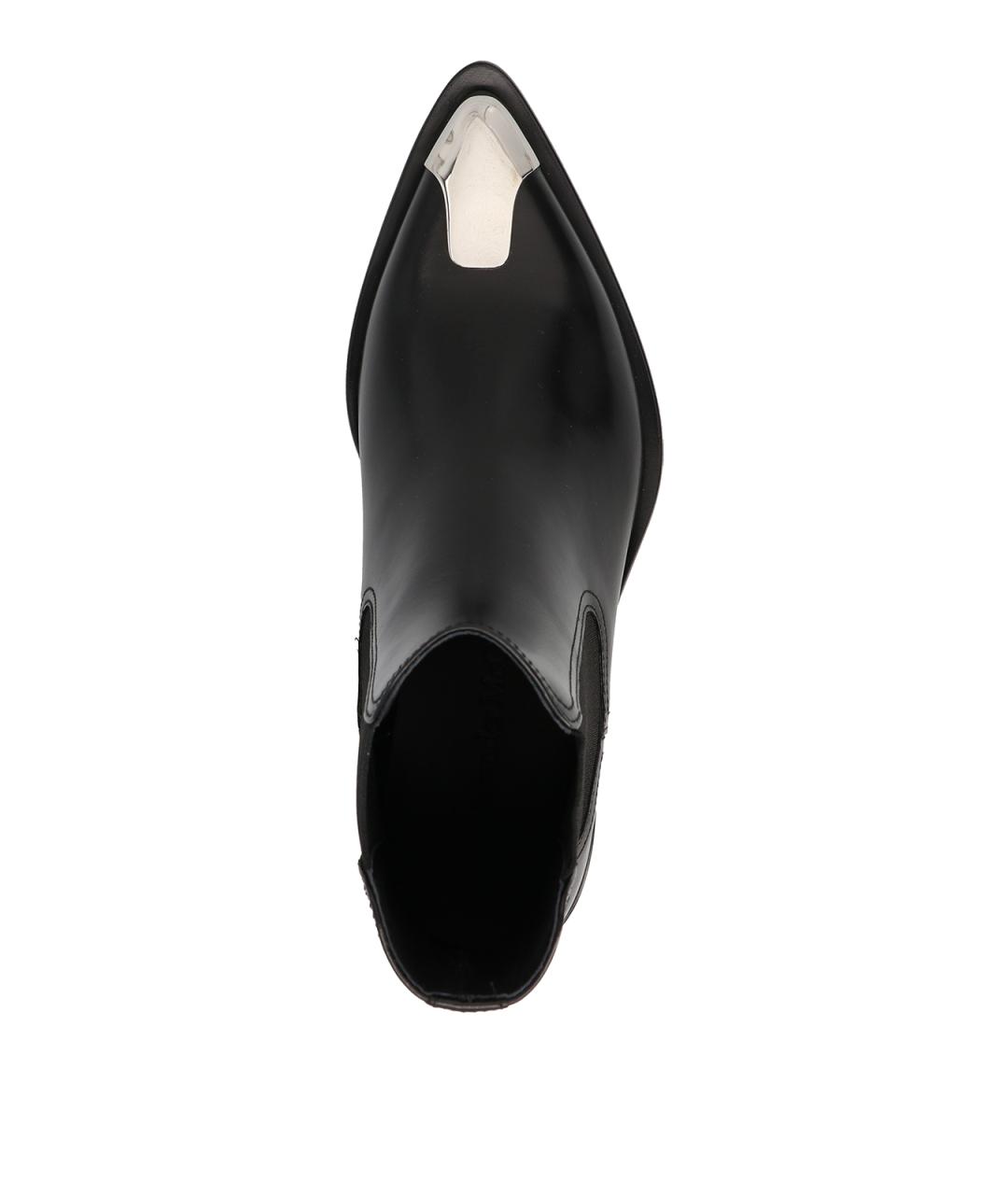ALEXANDER MCQUEEN Черные кожаные ботильоны, фото 3