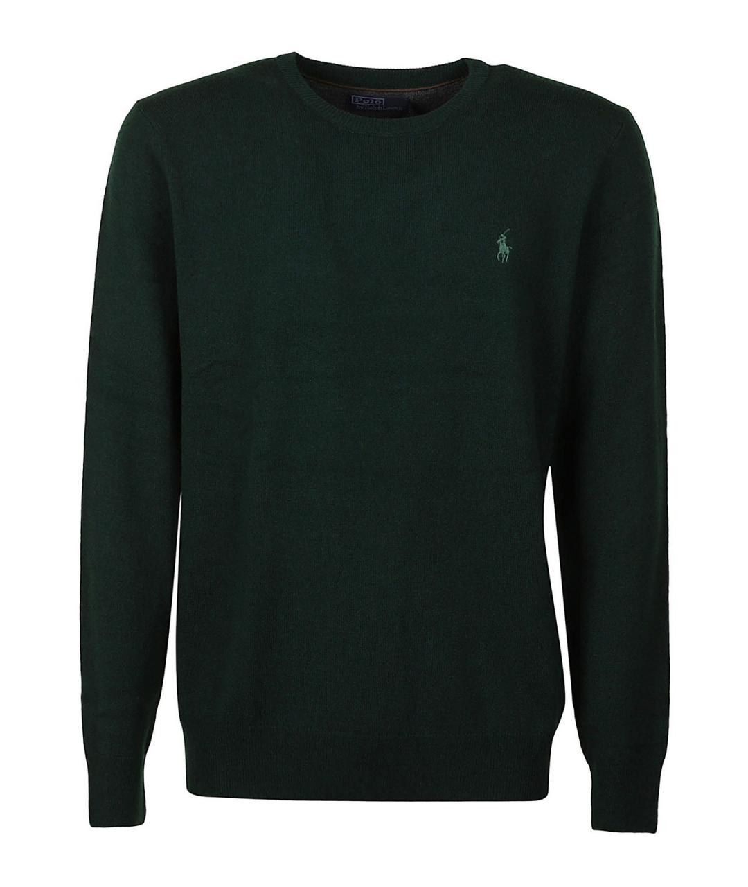 POLO RALPH LAUREN Зеленый шерстяной джемпер / свитер, фото 1