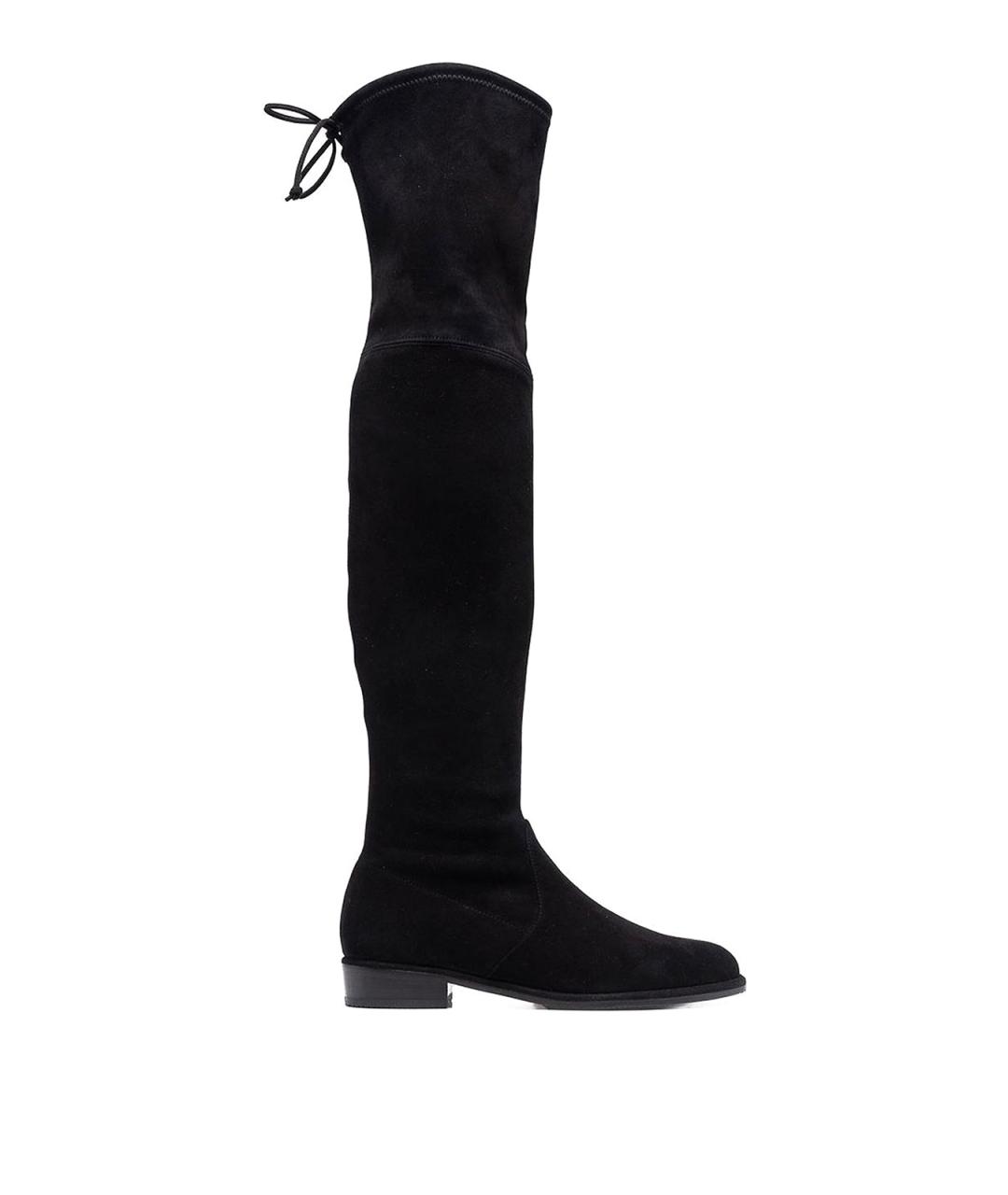 STUART WEITZMAN Черные замшевые сапоги, фото 1