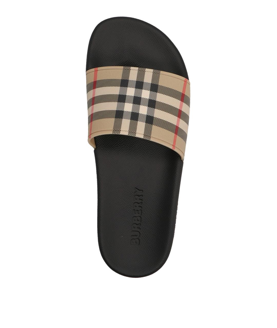 BURBERRY Мульти резиновые шлепанцы, фото 3