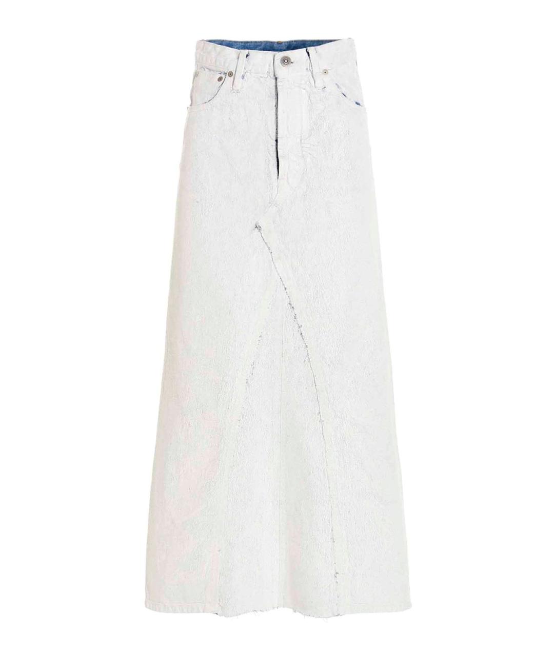 MAISON MARGIELA Белая хлопковая юбка макси, фото 1