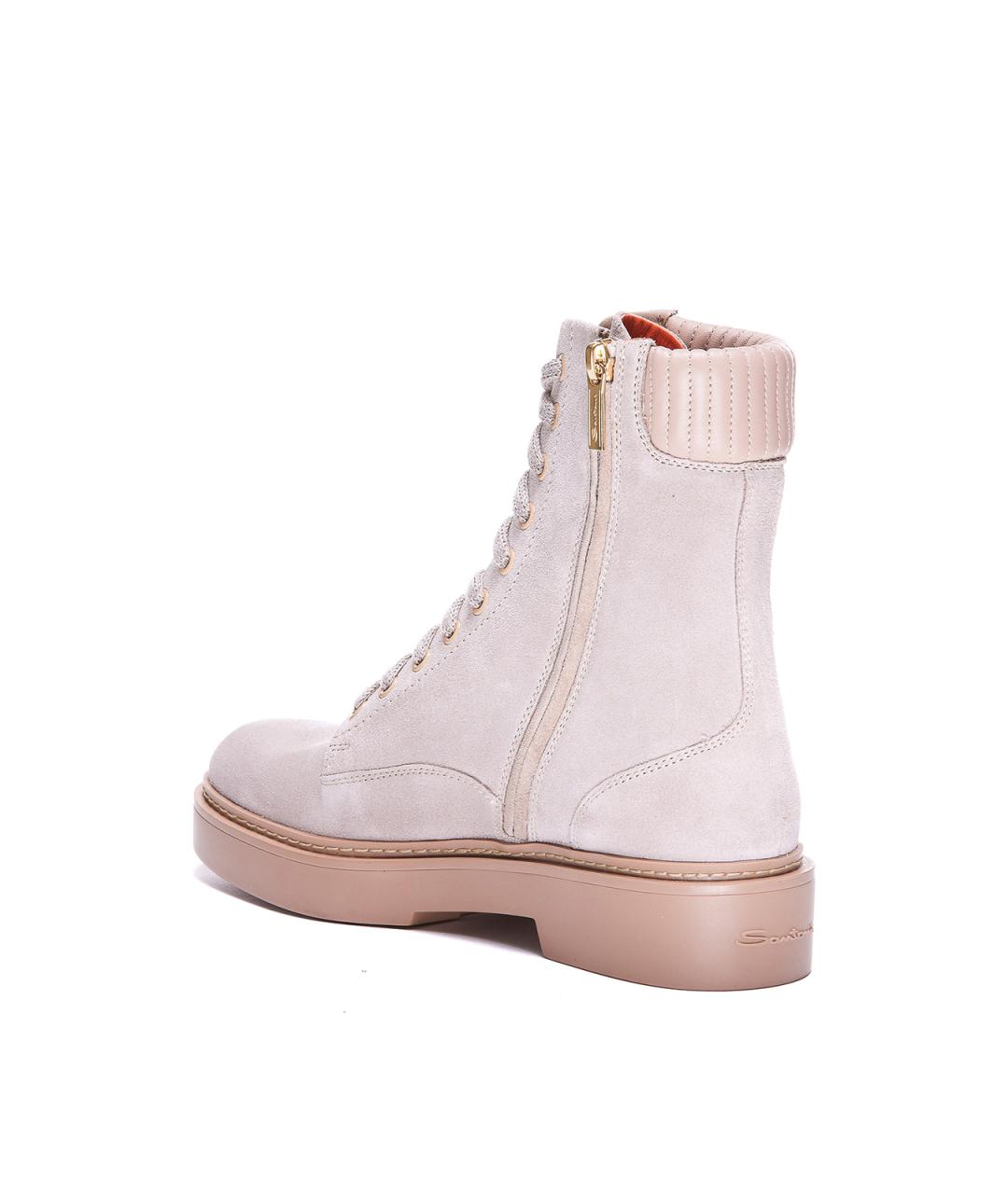 SANTONI Розовые кожаные ботинки, фото 3