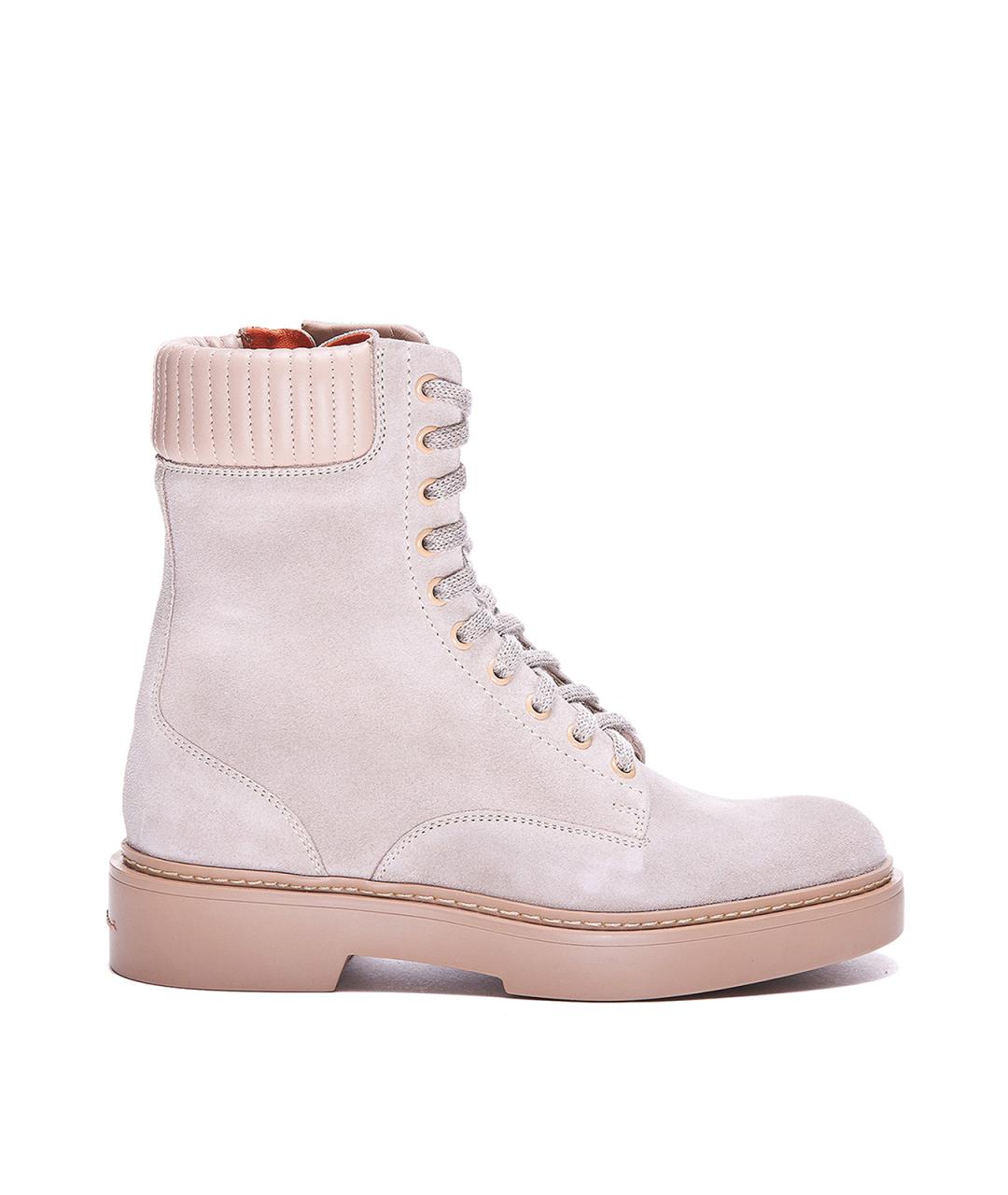 SANTONI Розовые кожаные ботинки, фото 1