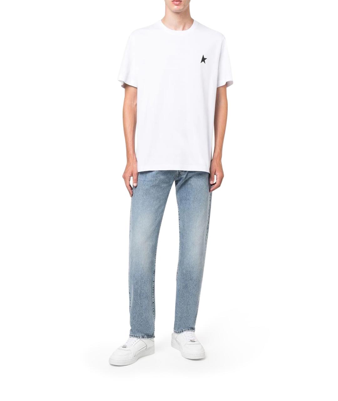 GOLDEN GOOSE DELUXE BRAND Белая хлопковая футболка, фото 2