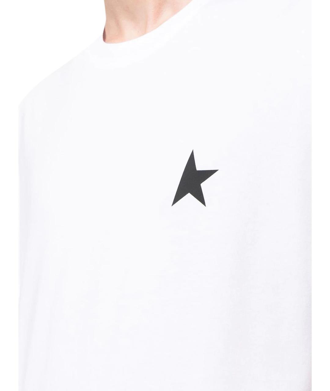 GOLDEN GOOSE DELUXE BRAND Белая хлопковая футболка, фото 5