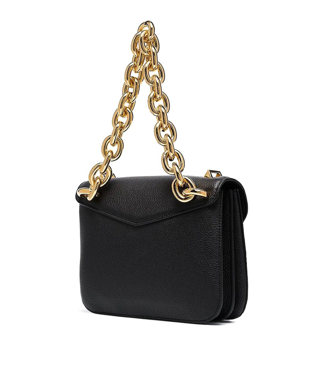 BOTTEGA VENETA Черная кожаная сумка через плечо, фото 2