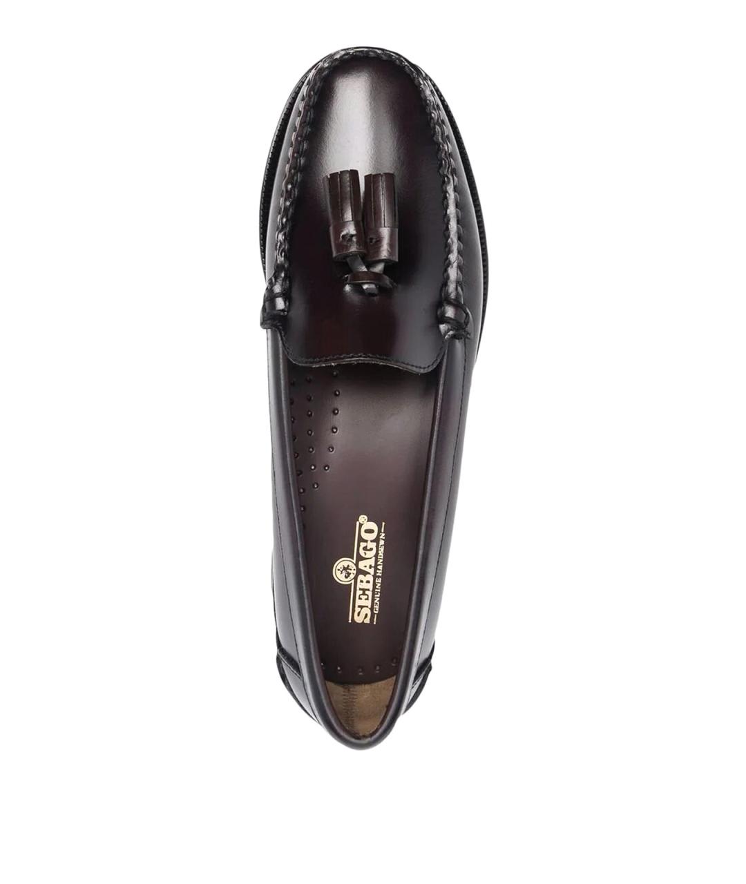 SEBAGO Бордовые кожаные лоферы, фото 4