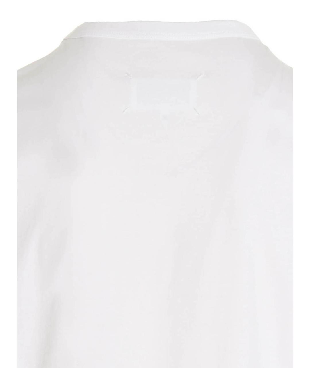 MAISON MARGIELA Белая хлопковая футболка, фото 4