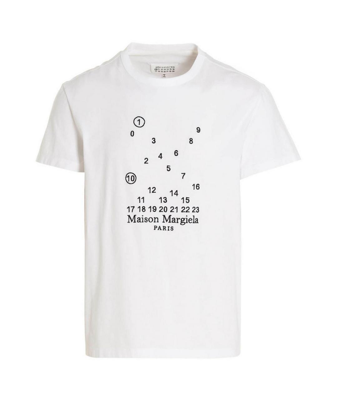 MAISON MARGIELA Белая хлопковая футболка, фото 1
