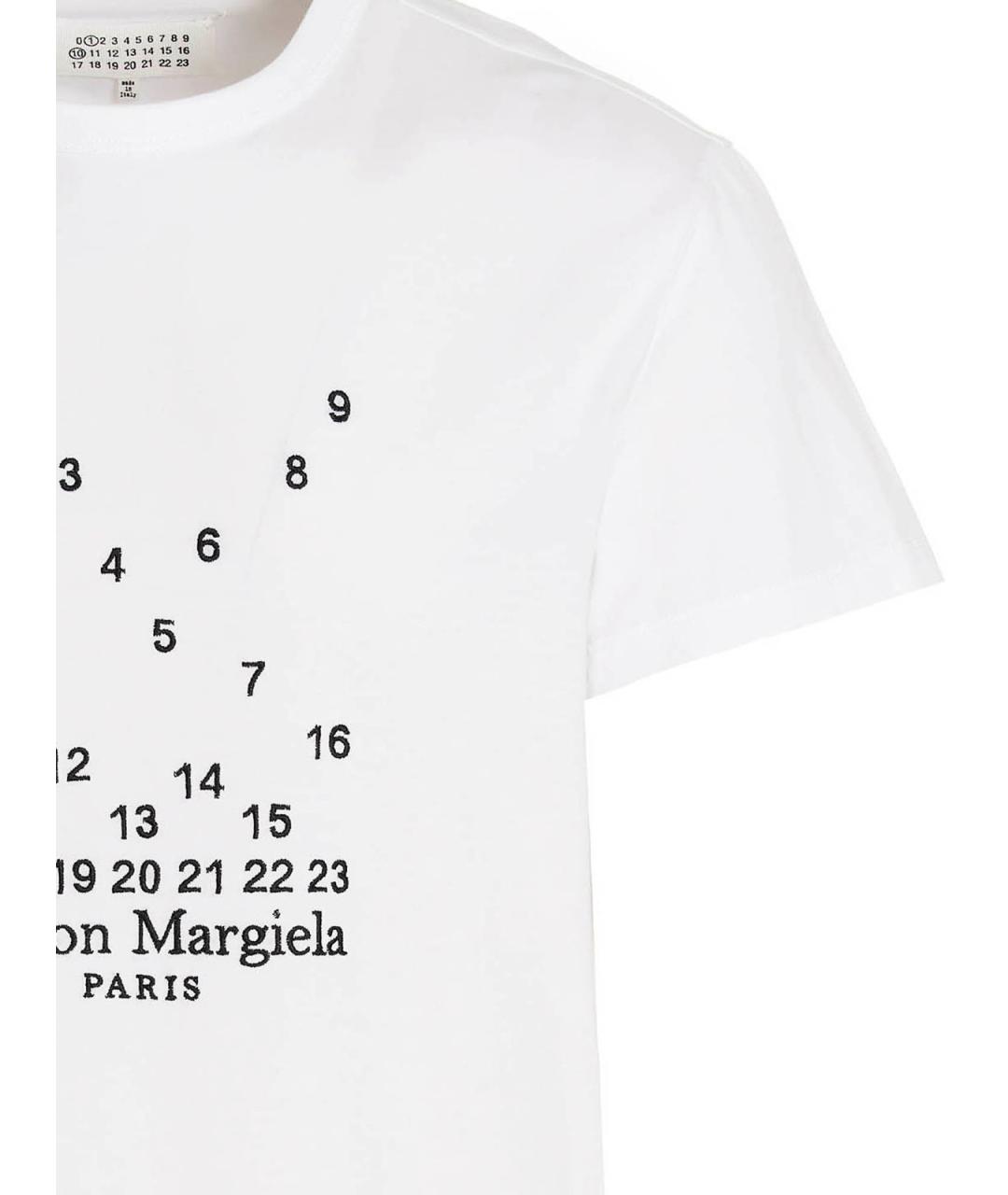 MAISON MARGIELA Белая хлопковая футболка, фото 3