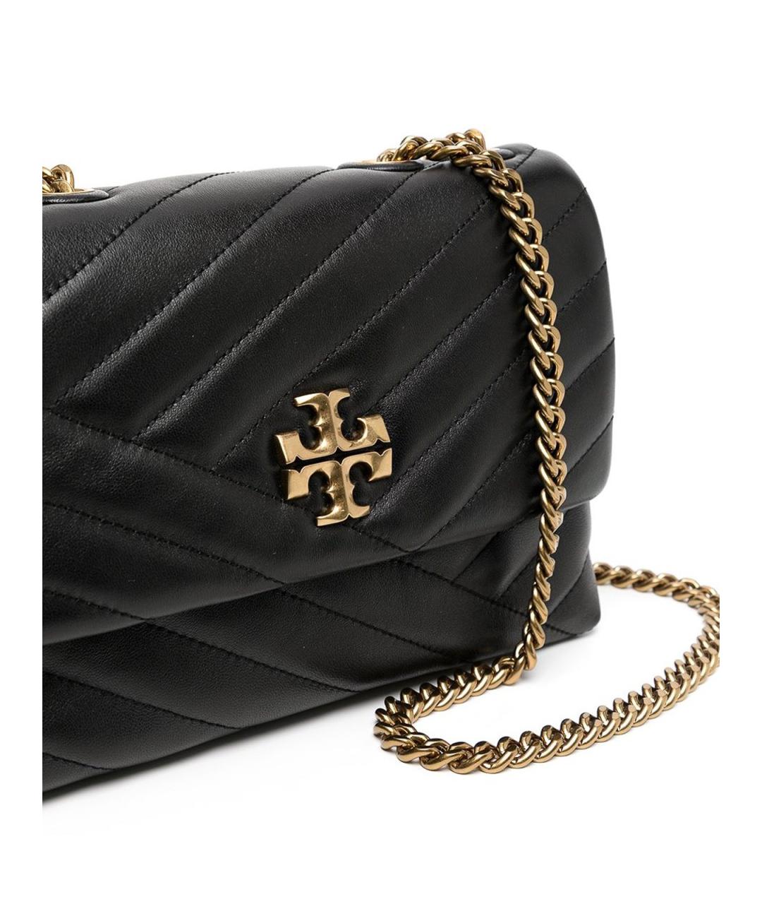 TORY BURCH Черная кожаная сумка через плечо, фото 3