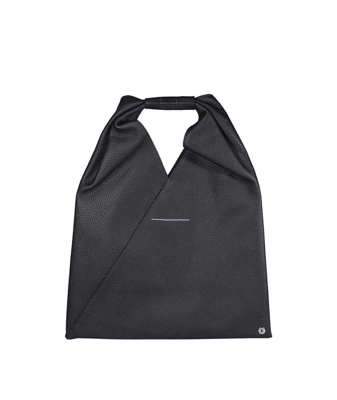 MM6 MAISON MARGIELA Черная кожаная сумка через плечо, фото 3