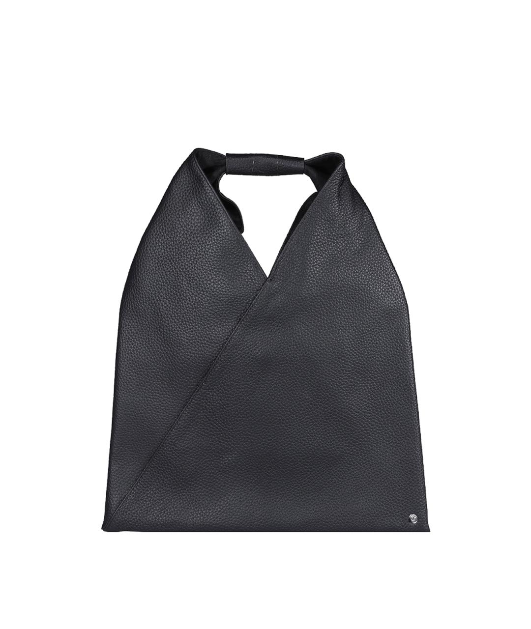 MM6 MAISON MARGIELA Черная кожаная сумка через плечо, фото 1