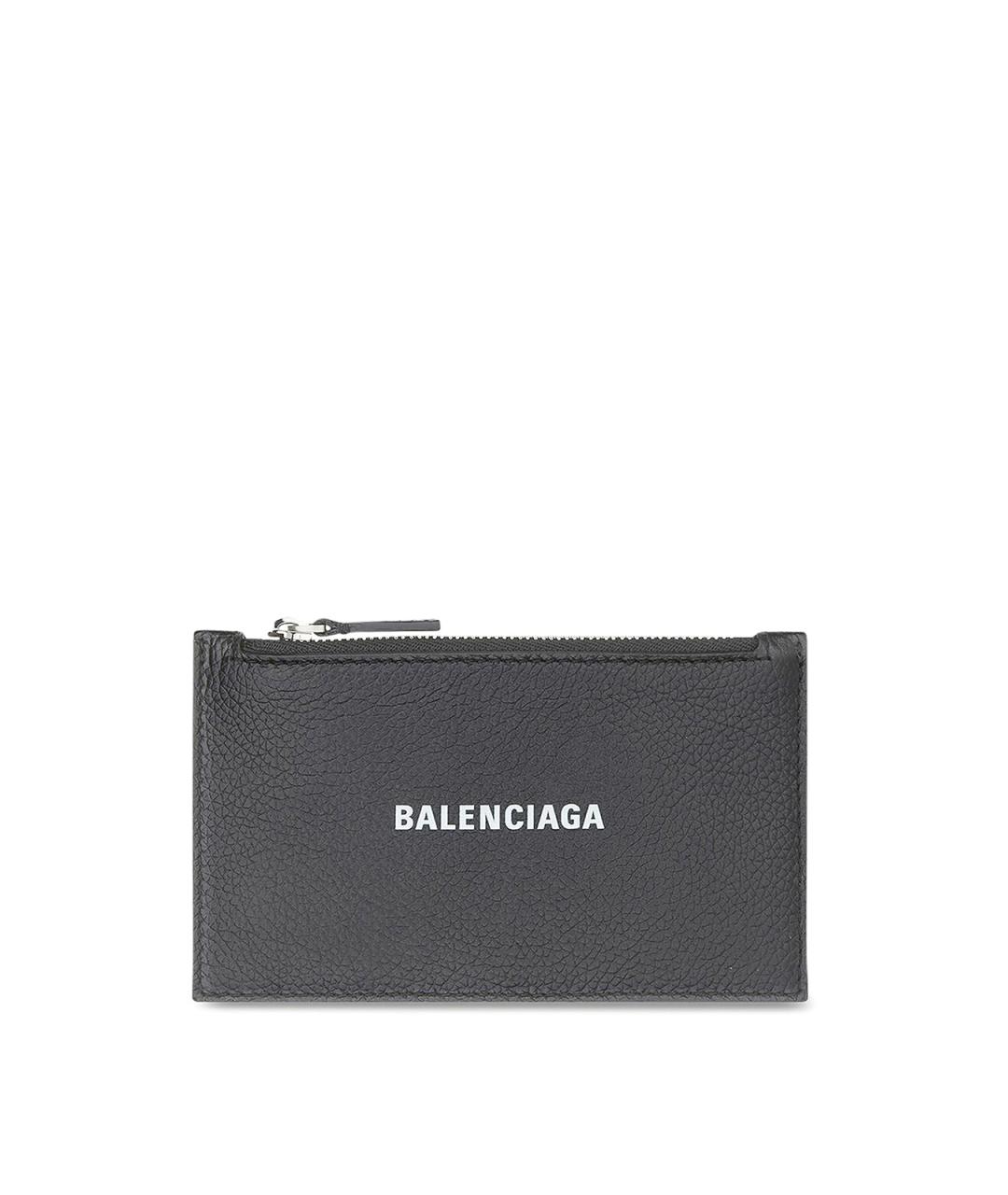 BALENCIAGA Черный кожаный кошелек, фото 1