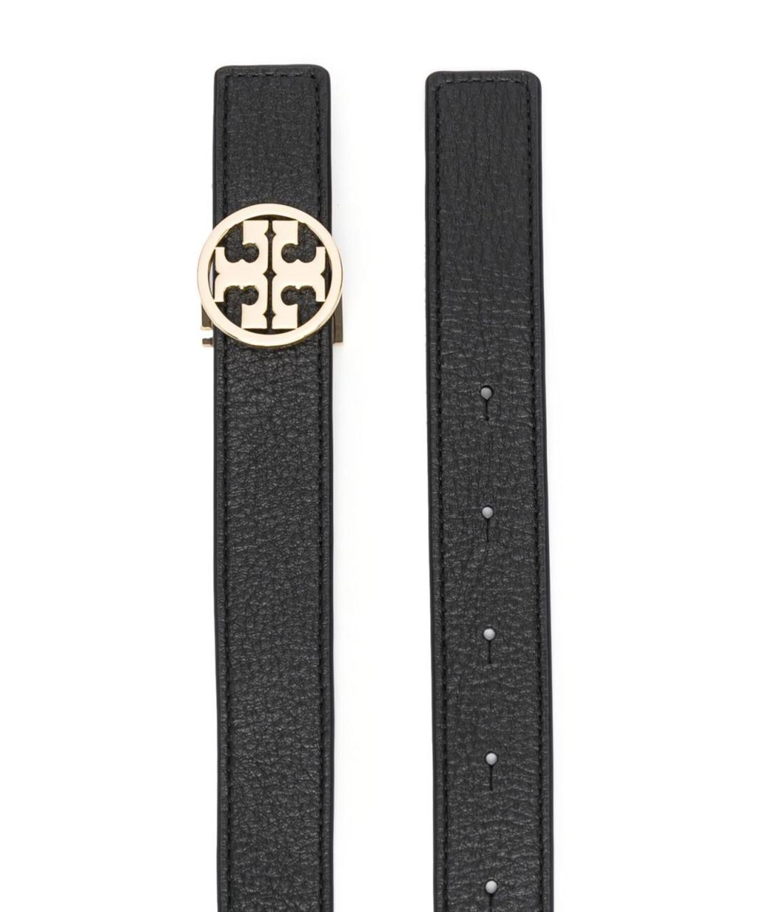 TORY BURCH Черный кожаный ремень, фото 2