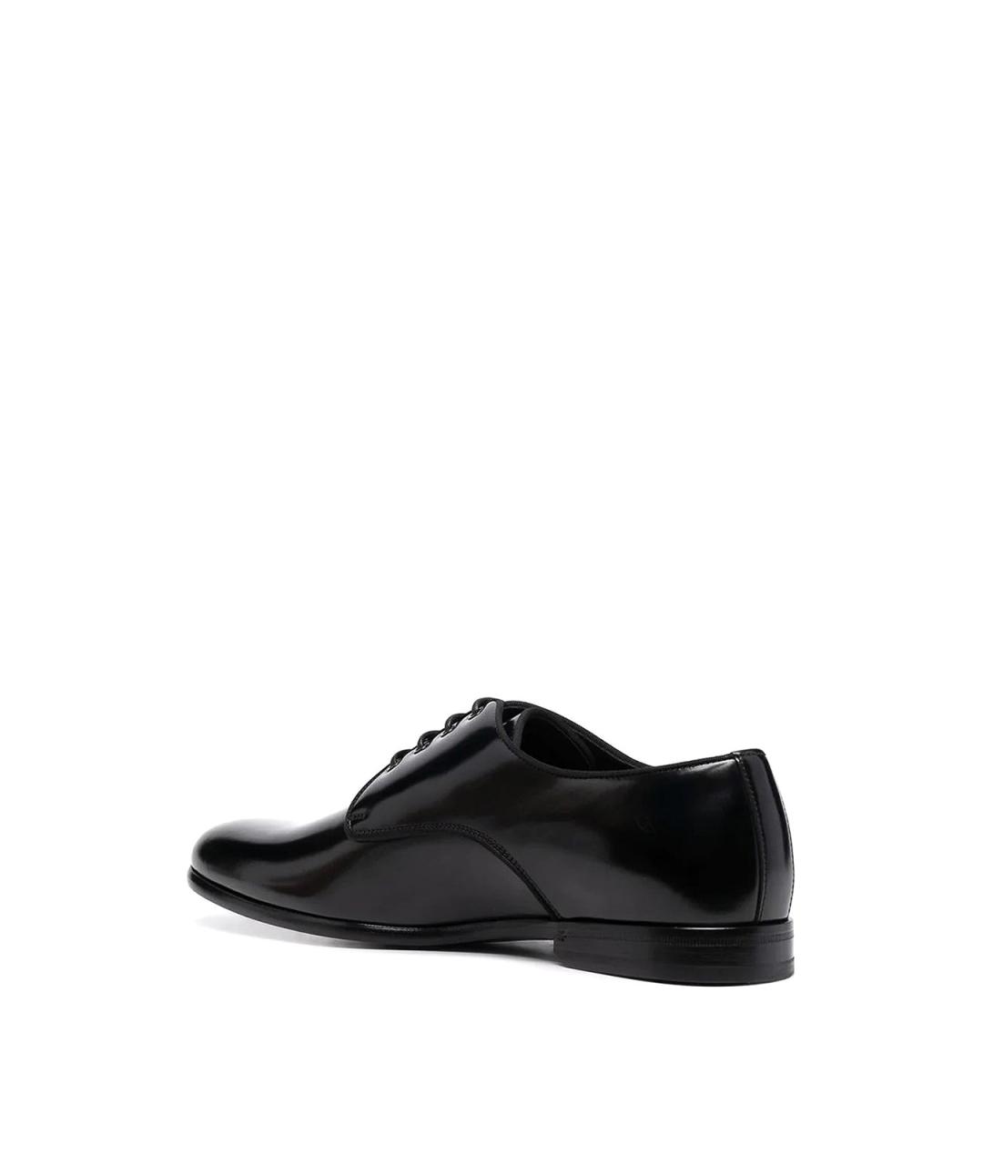 DOLCE&GABBANA Черные кожаные туфли, фото 3