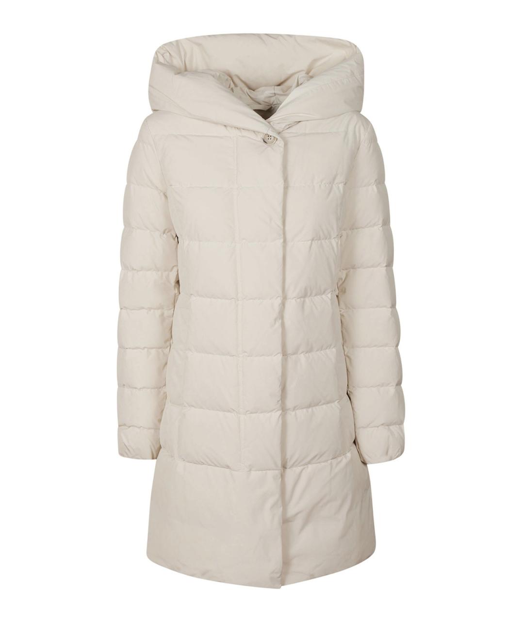 WOOLRICH Бежевый полиамидовый пуховик, фото 1
