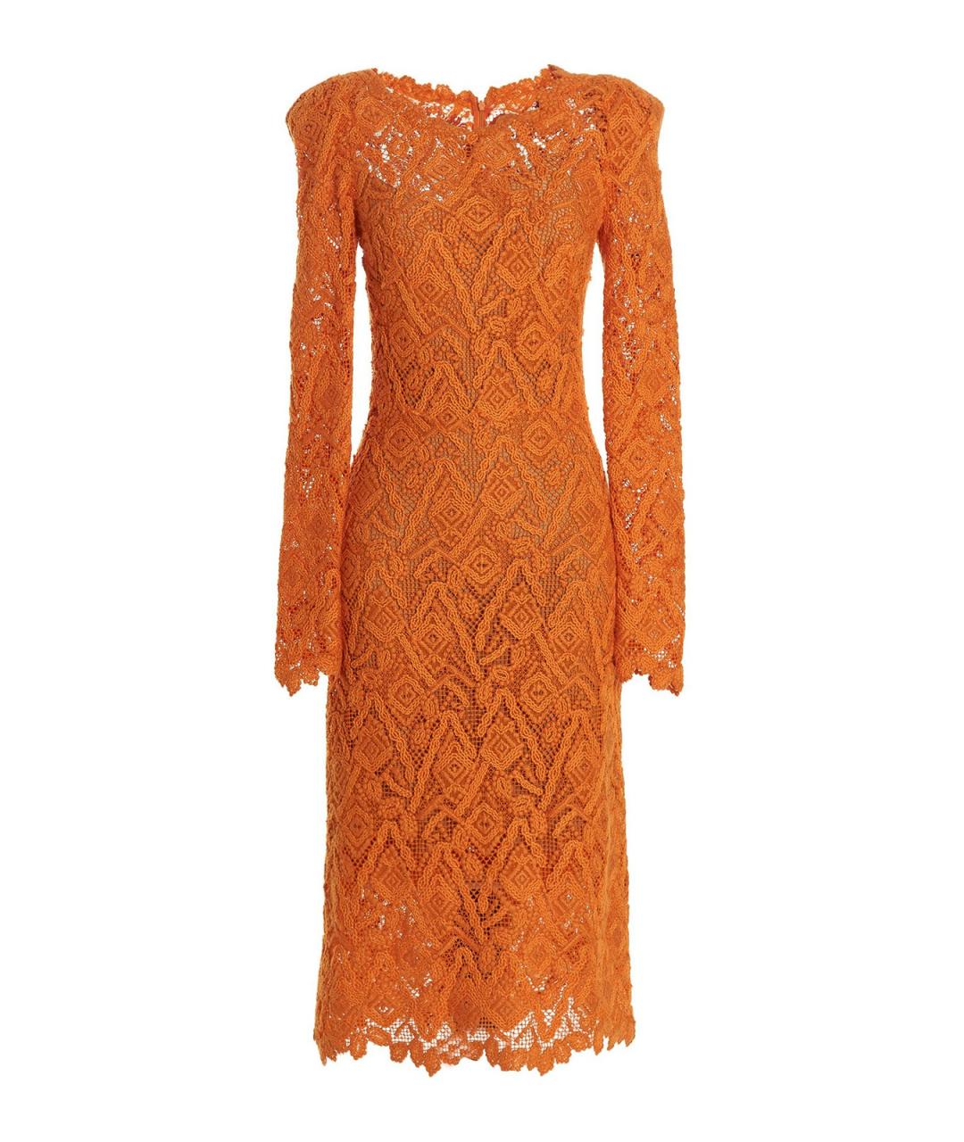 ERMANNO SCERVINO Оранжевое шерстяное коктейльное платье, фото 1