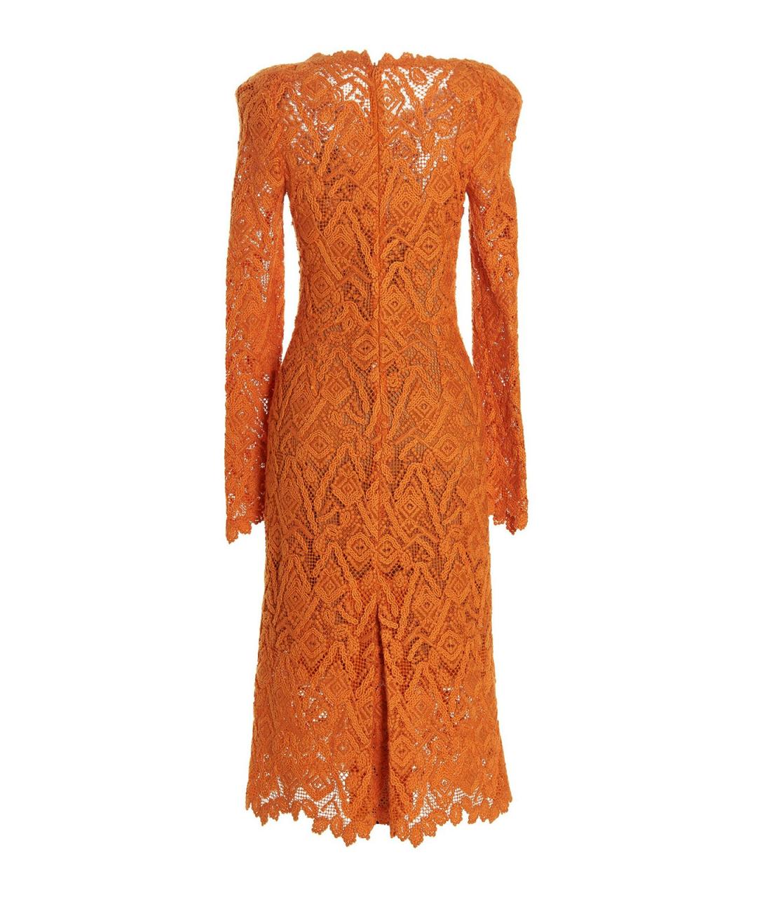 ERMANNO SCERVINO Оранжевое шерстяное коктейльное платье, фото 2