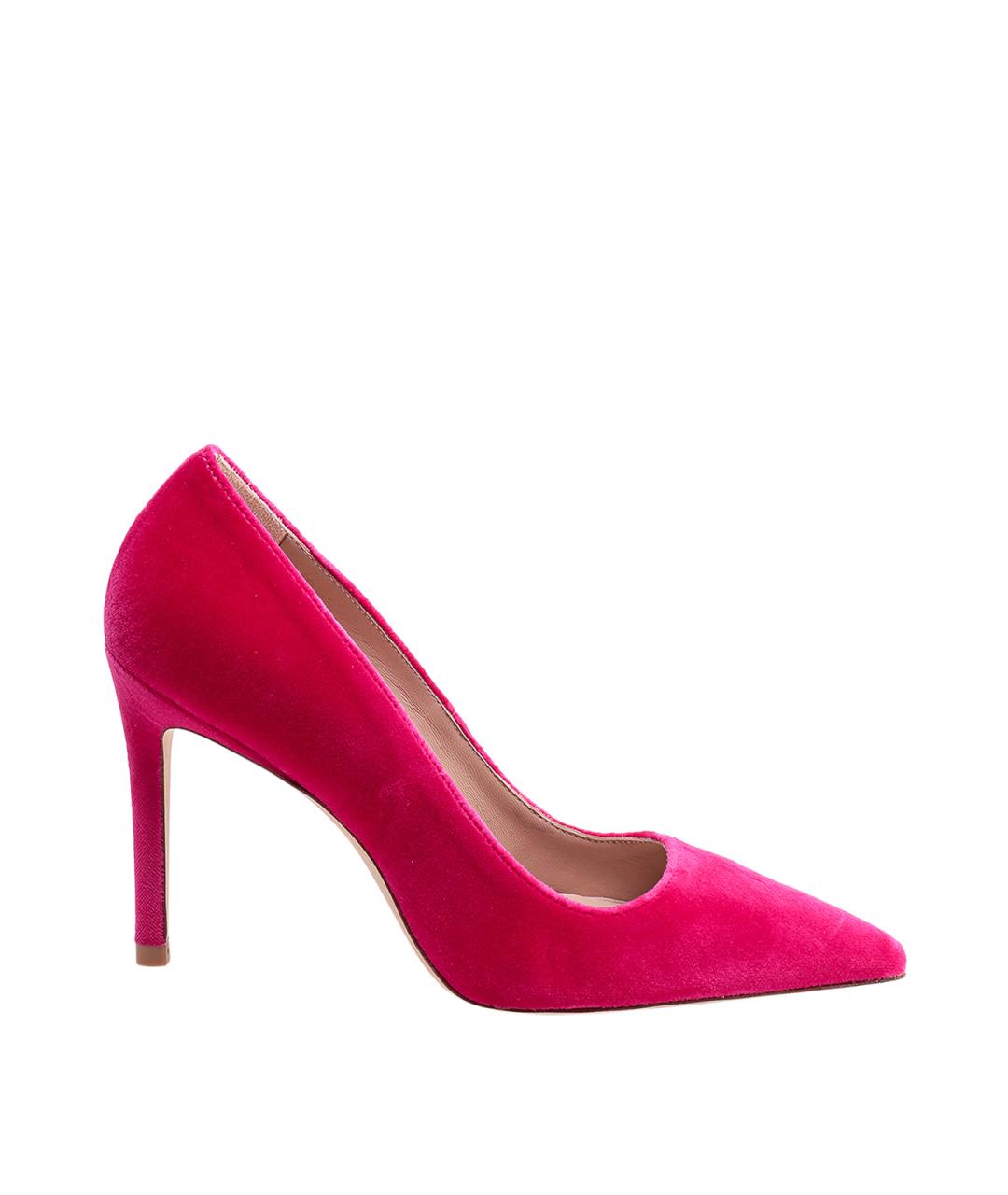 STUART WEITZMAN Фуксия бархатные туфли, фото 1