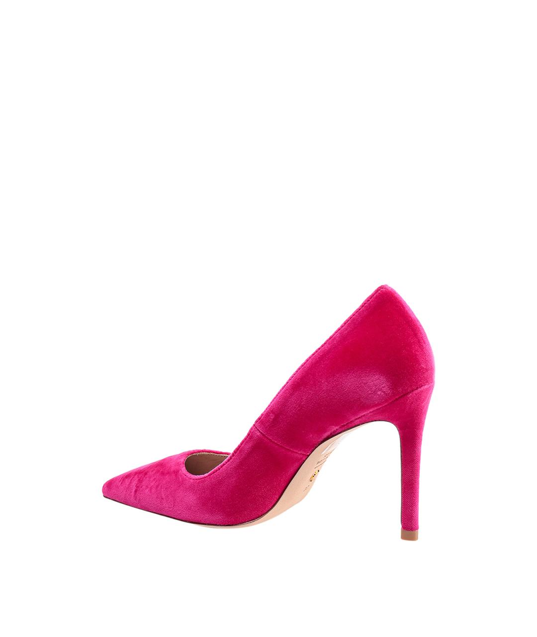 STUART WEITZMAN Фуксия бархатные туфли, фото 3
