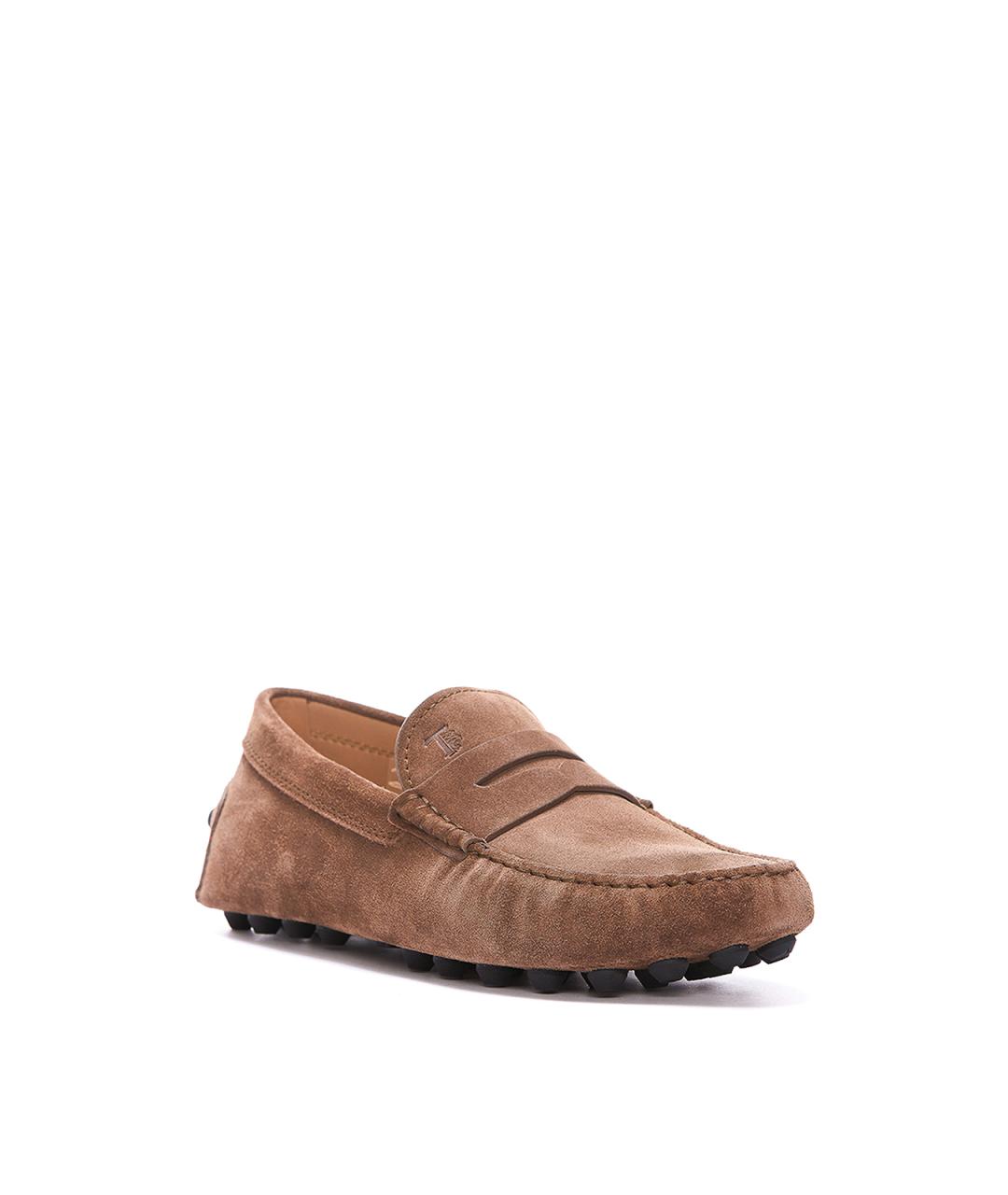 TOD'S Коричневые замшевые мокасины, фото 2