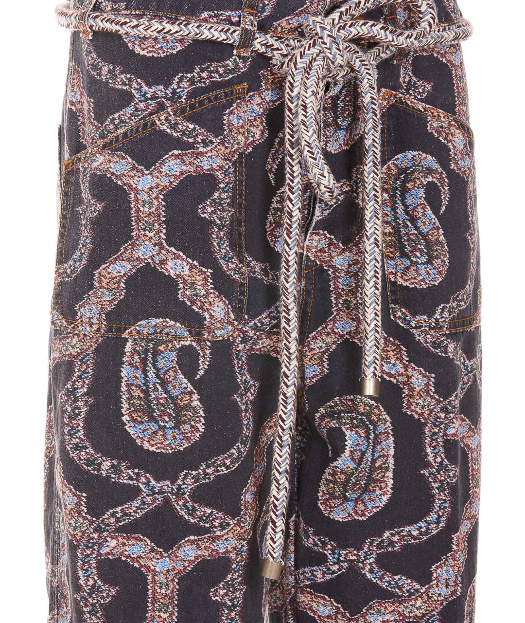 ETRO Мульти хлопковые прямые брюки, фото 3