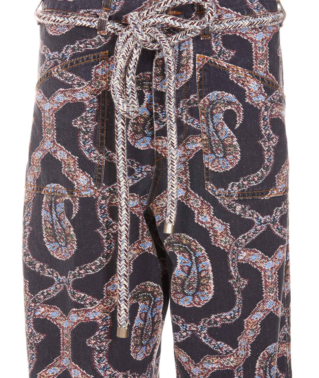ETRO Мульти хлопковые прямые брюки, фото 4