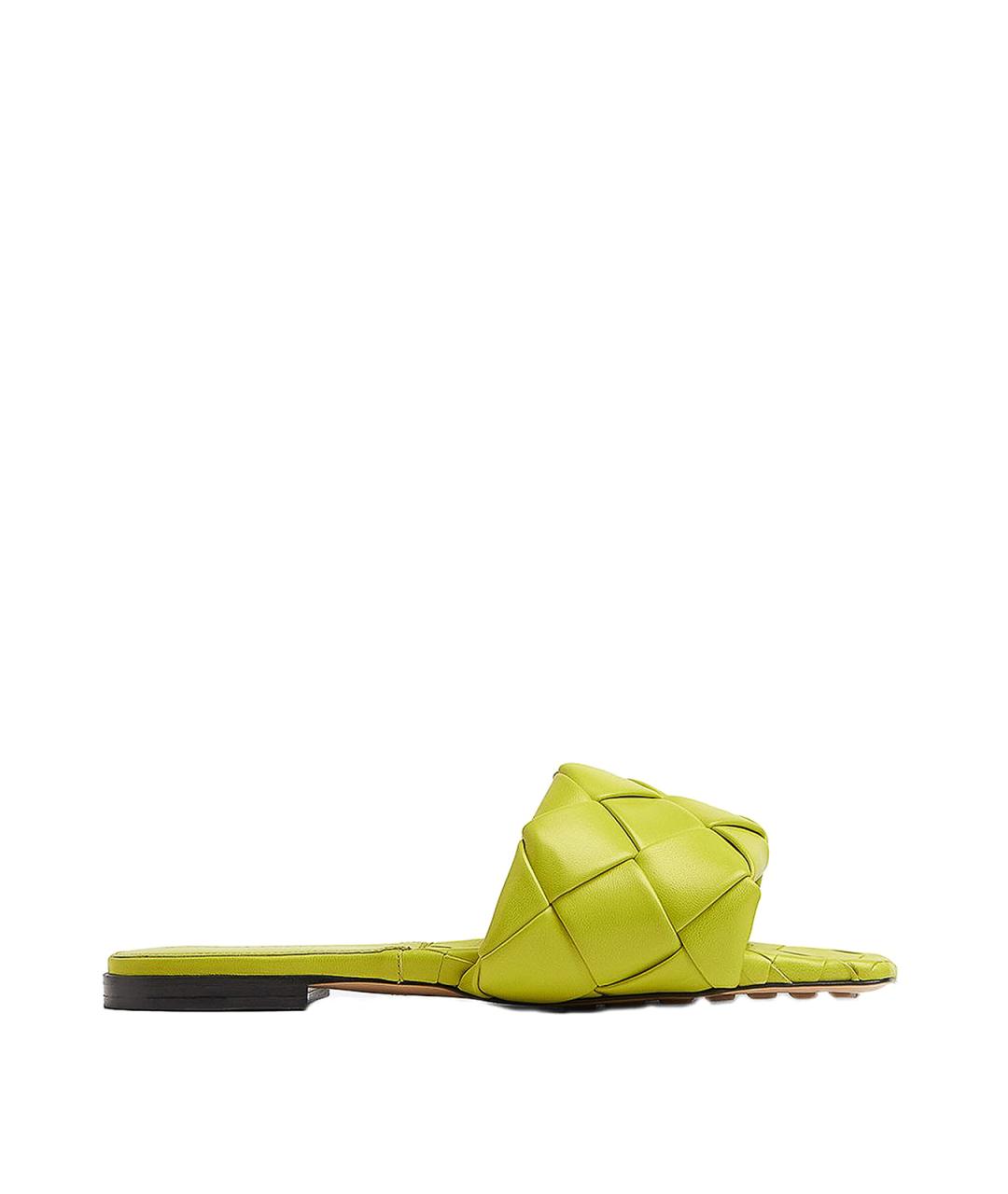 BOTTEGA VENETA Зеленые кожаные сандалии, фото 1