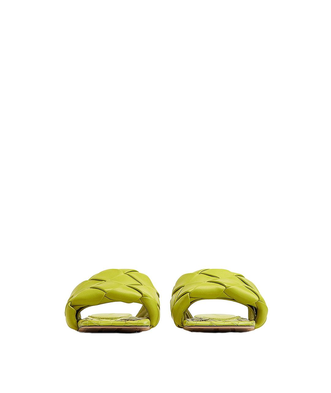BOTTEGA VENETA Зеленые кожаные сандалии, фото 3