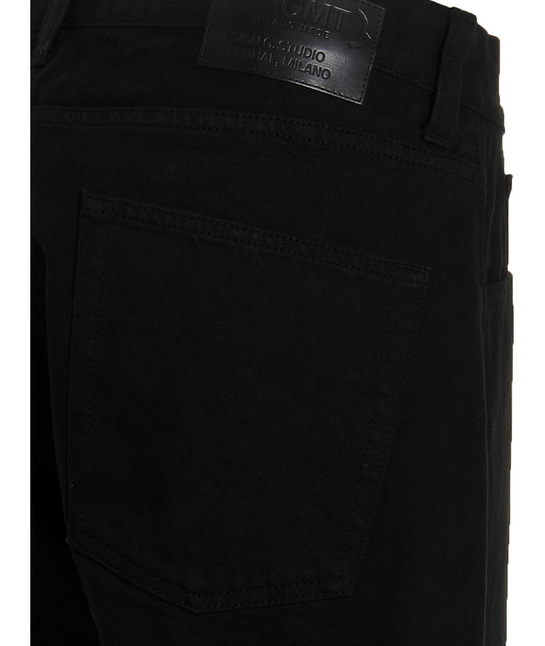 MONCLER Черные хлопковые прямые джинсы, фото 4