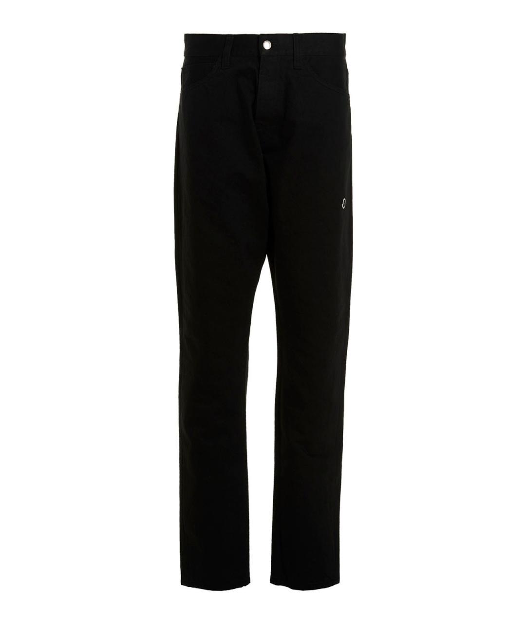 MONCLER Черные хлопковые прямые джинсы, фото 1