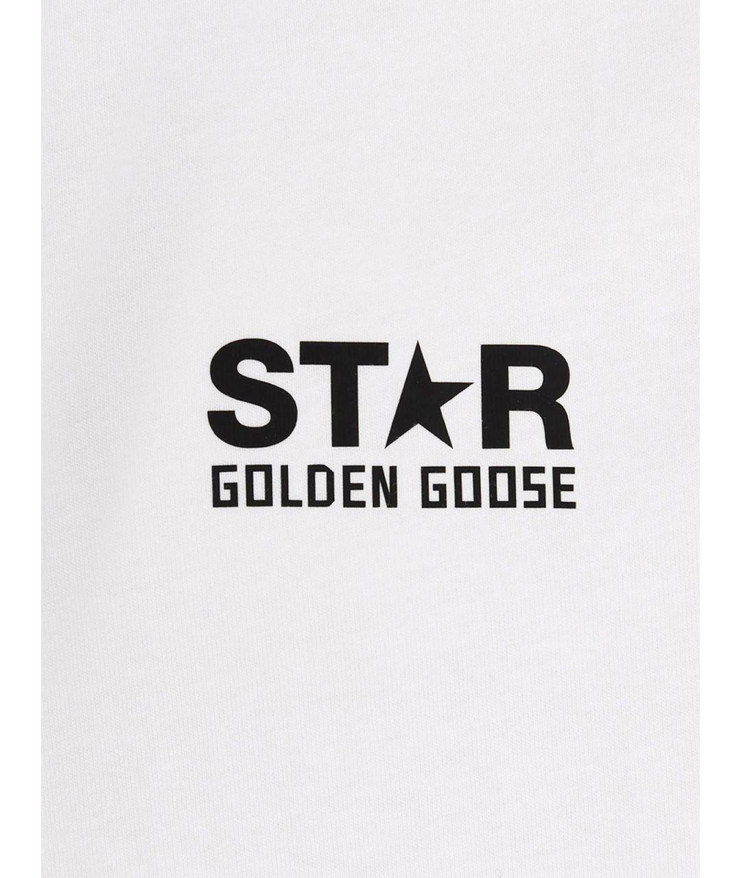 GOLDEN GOOSE Белая хлопковая футболка, фото 4