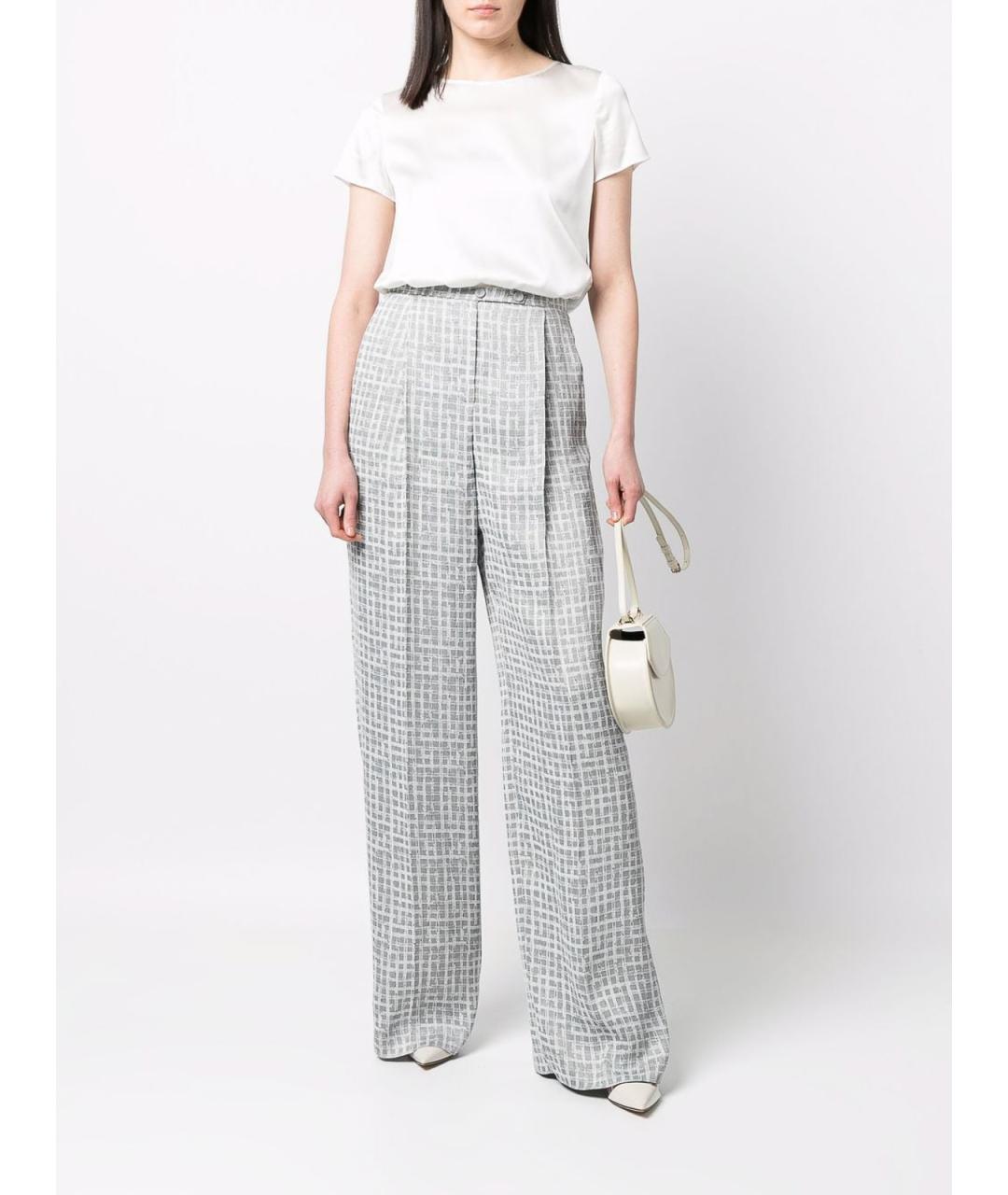 EMPORIO ARMANI Белая шелковая футболка, фото 2