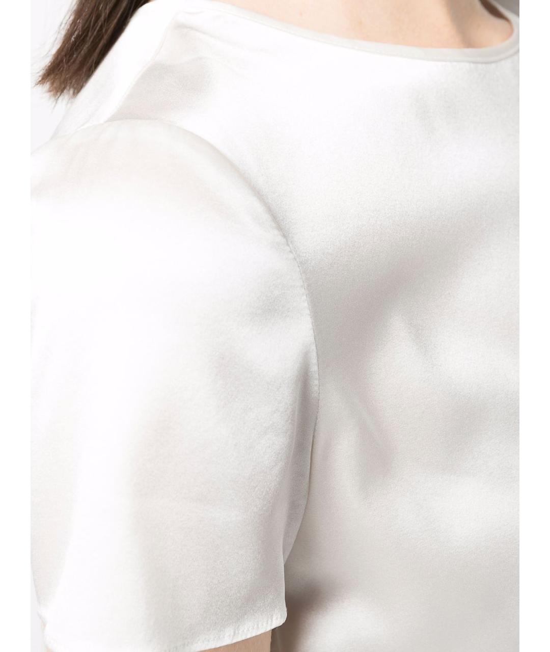 EMPORIO ARMANI Белая шелковая футболка, фото 5