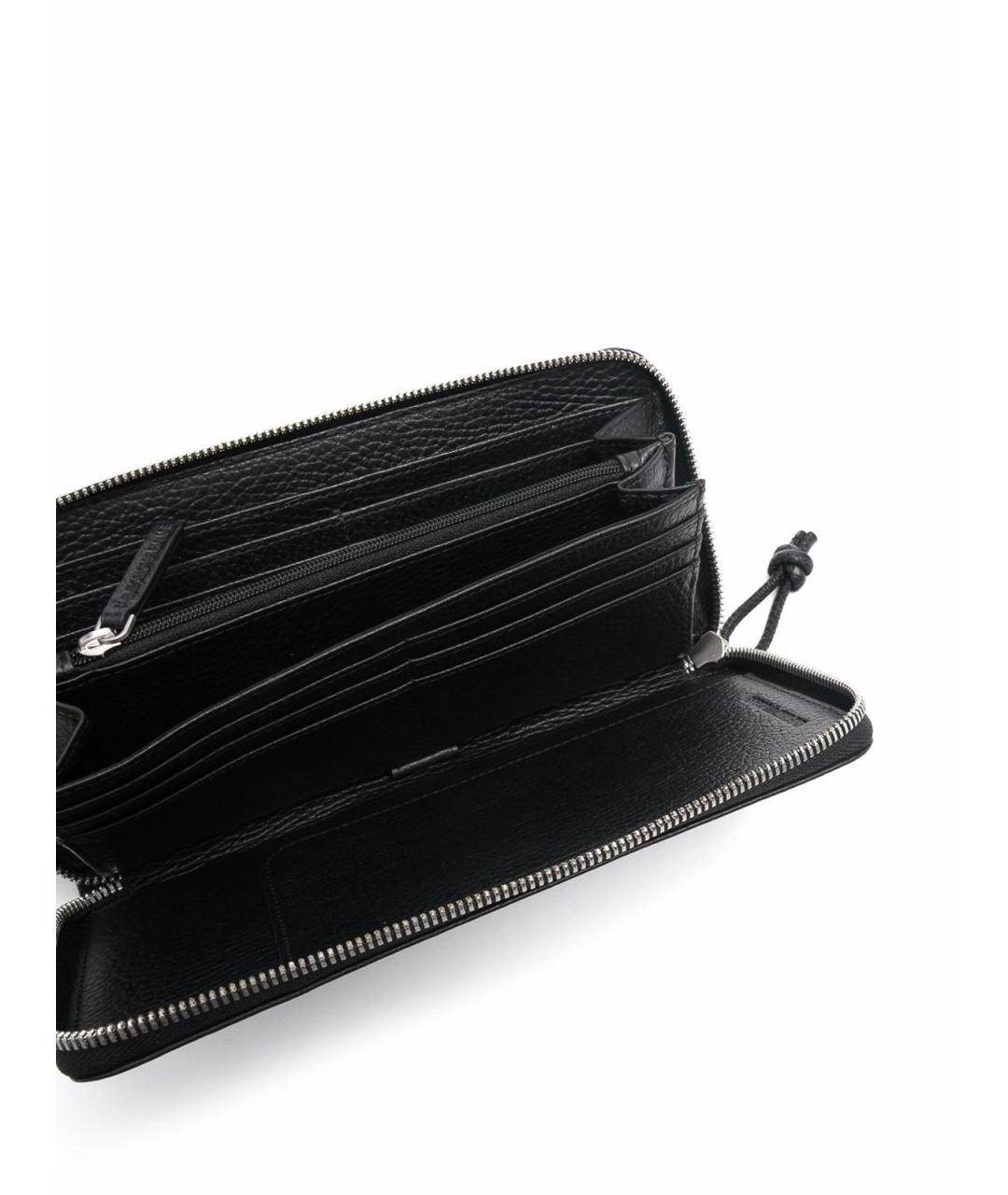 EMPORIO ARMANI Черный кожаный кошелек, фото 3