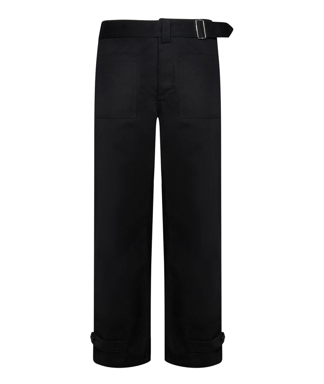 ALEXANDER MCQUEEN Черные хлопковые повседневные брюки, фото 1