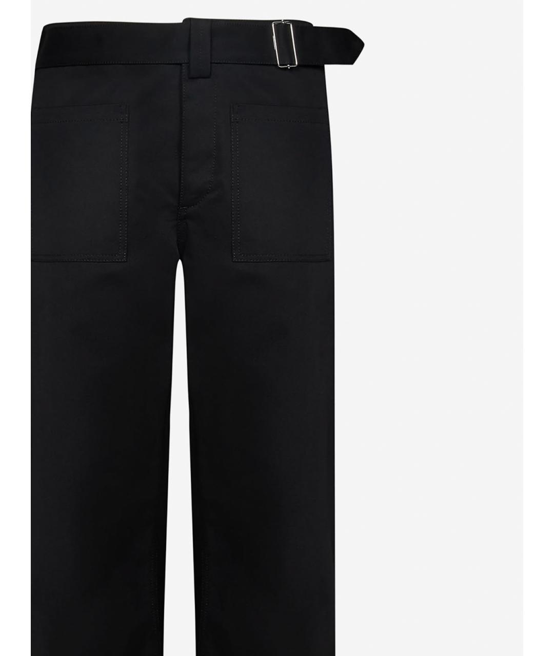 ALEXANDER MCQUEEN Черные хлопковые повседневные брюки, фото 4