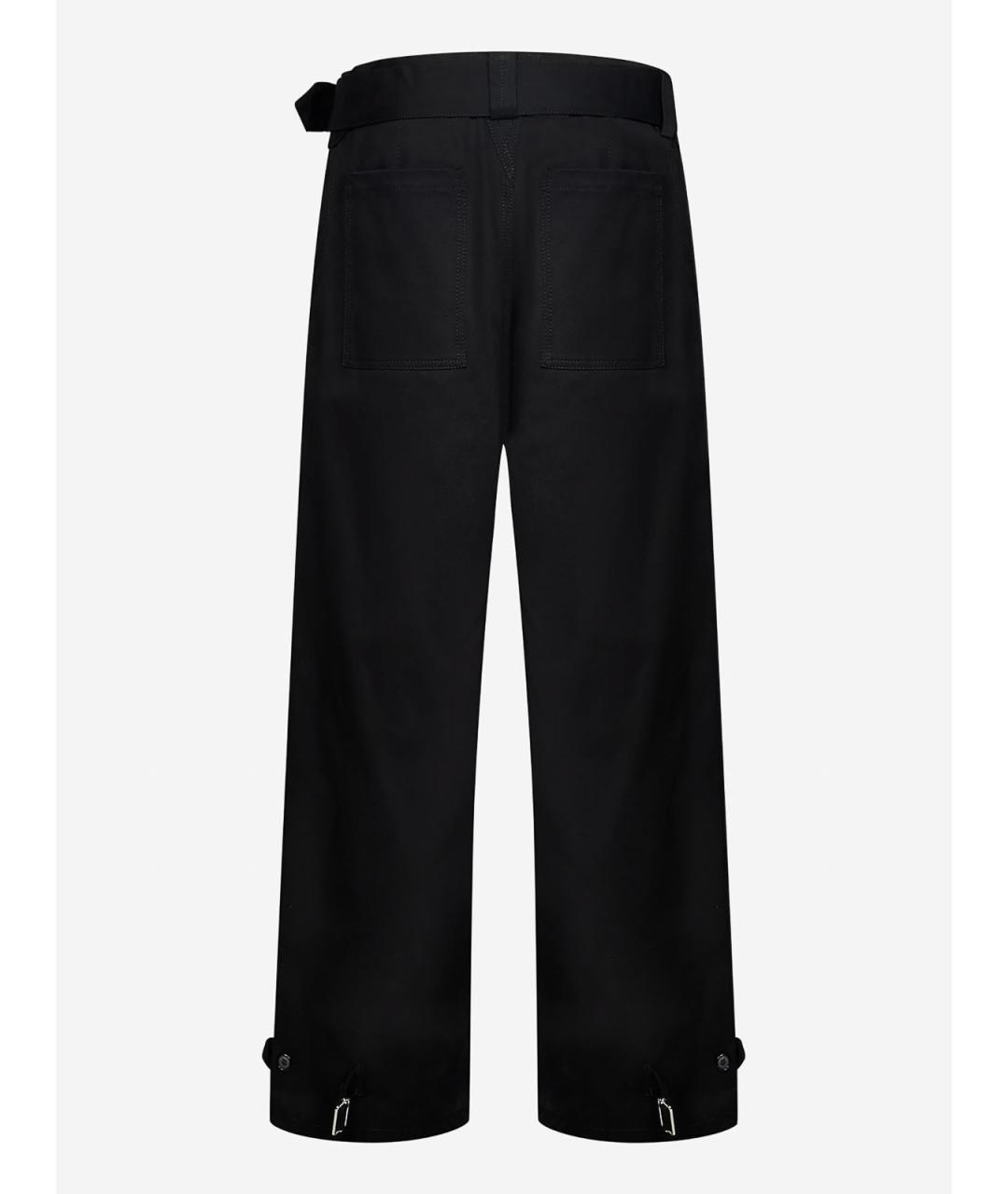 ALEXANDER MCQUEEN Черные хлопковые повседневные брюки, фото 2