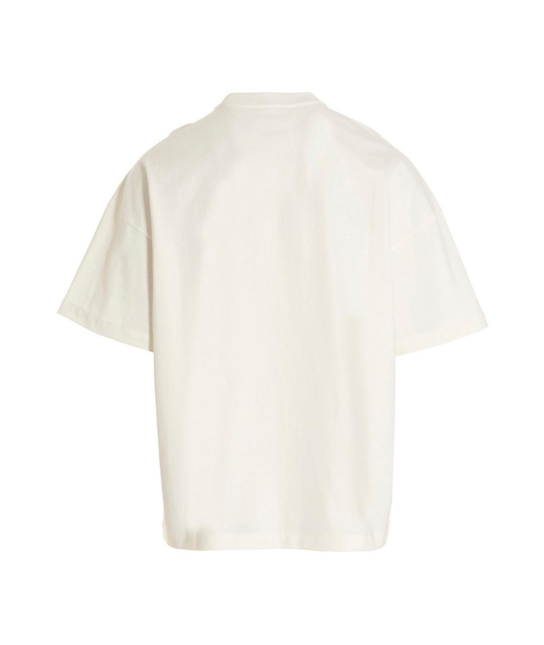 JIL SANDER Белая хлопковая футболка, фото 2